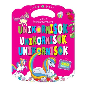 Színes foglalkoztatófüzet unikornisokkal 