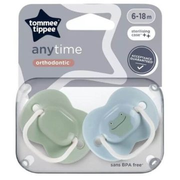 Tommee Tippee Anytime nyugtatócumi  6-18 hó 2 db  - béka 