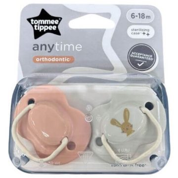   Tommee Tippee Anytime nyugtatócumi  6-18 hó 2 db  - nyuszi 