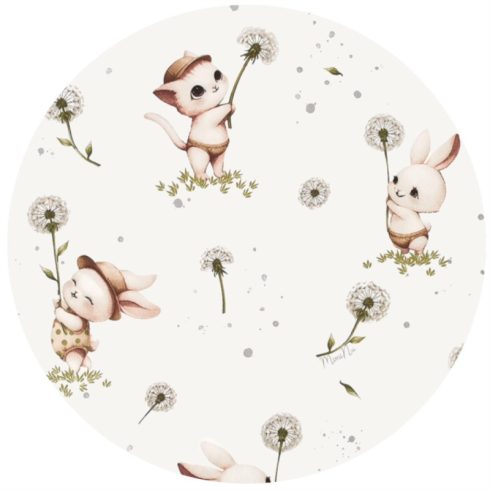 Baby Shop babafészek 70x93 cm - Nyuszi és cica 