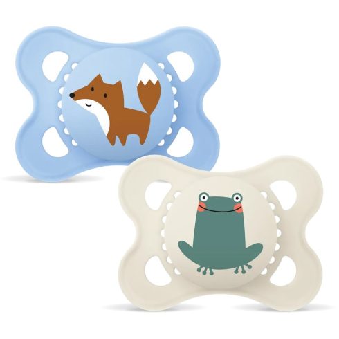 MAM Original szilikon nyugtató cumi 2 db 2-6 hó - róka/béka 
