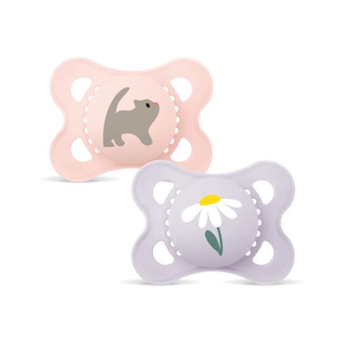 MAM Original szilikon nyugtató cumi 2 db 2-6 hó - cica/virág 