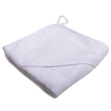   Vaganza hímzett fürdőlepedő, fürdetőkesztyűvel 110*110 cm - fehér bari 