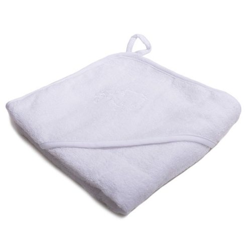 Vaganza hímzett fürdőlepedő, fürdetőkesztyűvel 110*110 cm - fehér bari 