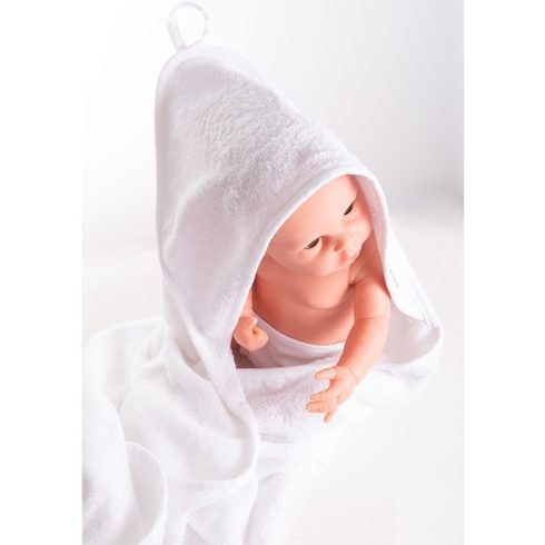 Vaganza hímzett fürdőlepedő, fürdetőkesztyűvel 110*110 cm - drapp kacsa 