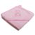 Vaganza hímzett fürdőlepedő, fürdetőkesztyűvel 110*110 cm - rózsaszín maci
