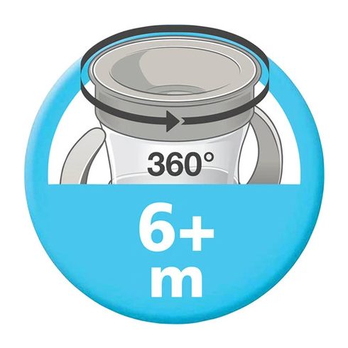 NUK Mini Magic Cup 6+ varázslatos pohár 160ml - lila/piros