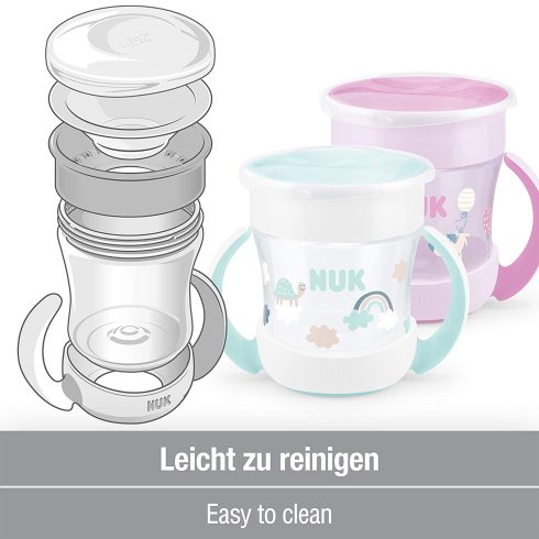 NUK Mini Magic Cup 6+ varázslatos pohár 160ml - lila/piros