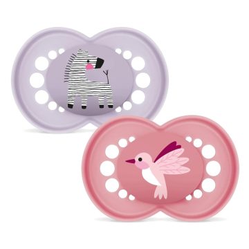   Mam Original 6+ szilikon nyugtató cumi 2 db  - zebra/kolibri