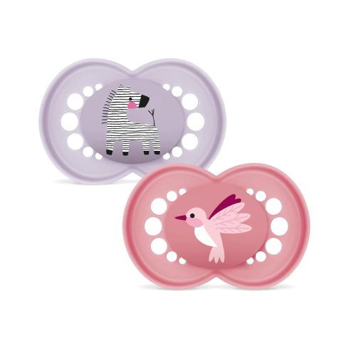 Mam Original 6+ szilikon nyugtató cumi 2 db  - zebra/kolibri