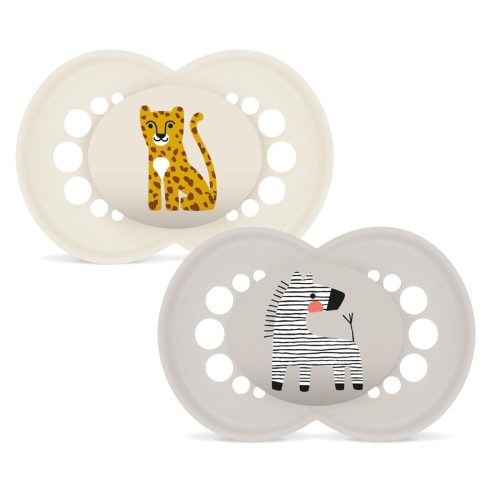 Mam Original 6+ szilikon nyugtató cumi 2 db  - zebra/leopárd