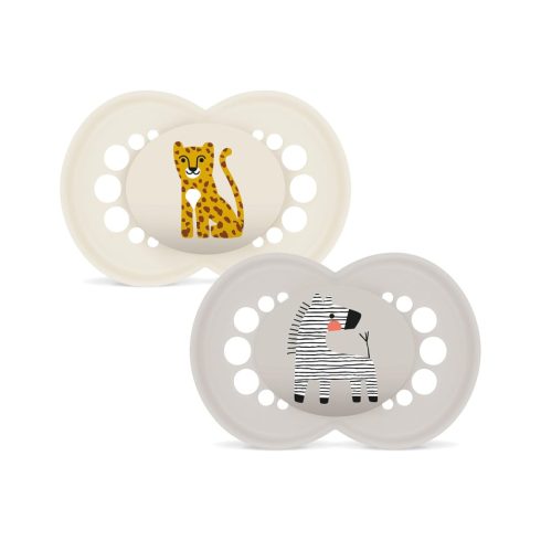 Mam Original 6+ szilikon nyugtató cumi 2 db  - zebra/leopárd