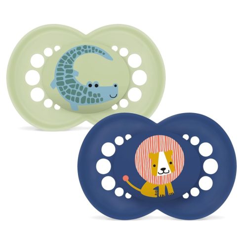 Mam Original 6+ szilikon nyugtató cumi 2 db  - krokodil/oroszlán 