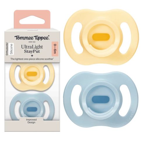 Tommee Tippee Ultralight nyugtató cumi 0-6 hó 2 db -  kék,sárga 