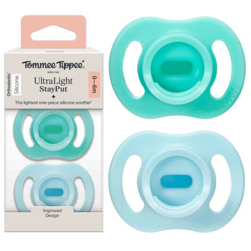Tommee Tippee Ultralight nyugtató cumi 0-6 hó 2 db -  kék,türkiz 
