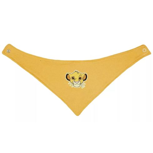 Pamut baba nyálkendő Oroszlánkirály mintával - okker