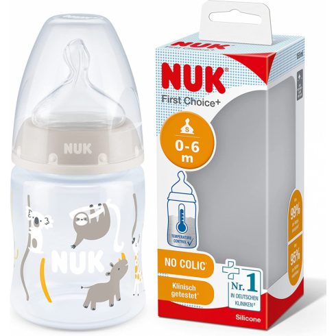 NUK First Choice Temperature Control cumisüveg 150 ml - Szürke/fehér koalás