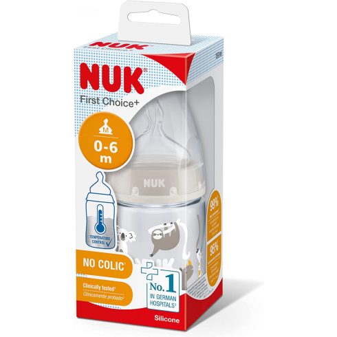 NUK First Choice Temperature Control cumisüveg 150 ml - Szürke/fehér koalás
