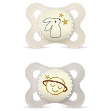   Mam Original Night szilikon nyugtató cumi 2-6 hó 2db - nyuszi/bolygó