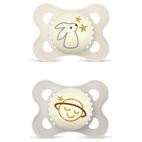 Mam Original Night szilikon nyugtató cumi 2-6 hó 2db - nyuszi/bolygó