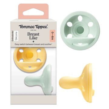   Tommee Tippee breastlike 2 db anyamell formájú nyugtató cumi 0-6 hó 
