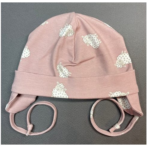 Minimanó Pamut kötős sapka (34) - Bárány Mintás Rózsaszín