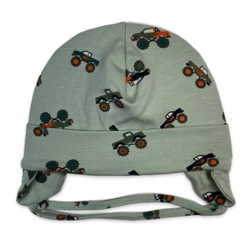 Minimanó Pamut kötős sapka (36) - Autós Olajzöld