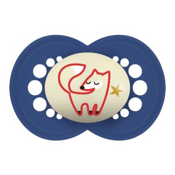 MAM Original Night 16+ szilikon nyugtató cumi - kék róka