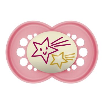   MAM Original Night 16+ szilikon nyugtató cumi - rózsaszín csillagos