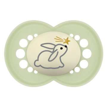   MAM Original Night 16+ szilikon nyugtató cumi - zöld nyuszi 