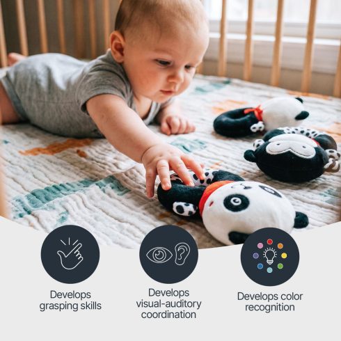 Zopa Kontrasztos fejlesztő csörgő - Panda 