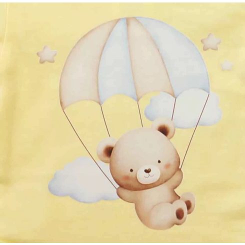 Rövid ujjú baba body sárga maci (56)