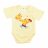 Rövid ujjú baba body - sárga zsiráf (56)