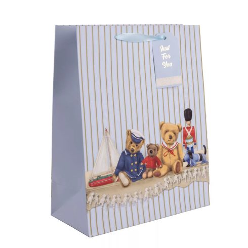 Ajándéktasak Nosztalgia macik 26x32 cm