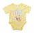 Rövid ujjú baba body sárga maci (80)