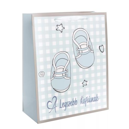 Ajándéktasak A Legszebb Kisfiúnak felirattal  26x32 cm