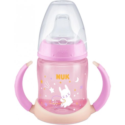 NUK 150ml First Choice Night tanulópohár 6+ rózsaszín nyuszi