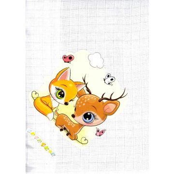 Babastar mintás textil pelenka 1db-os - Őzike & róka 