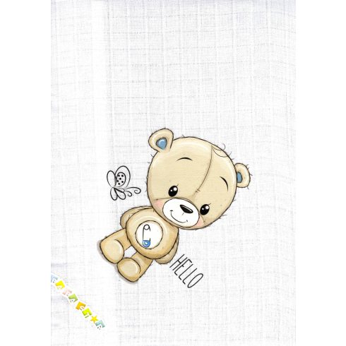 Babastar mintás textil pelenka 1db-os - Maci + pillangó 