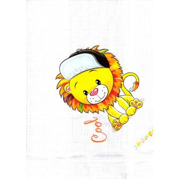 Babastar mintás textil pelenka 1db-os - Oroszlán 