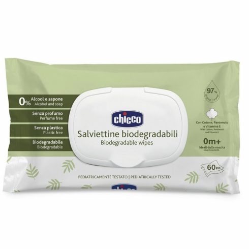 Chicco Törlőkendő Biológiailag lebomló 60 db illatmentes 0h+