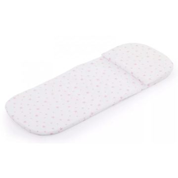 Chipolino matrac mózeskosárba 78x31x2 cm - Pink Stars