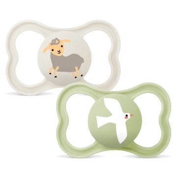   MAM Supreme 6+ szilikon nyugtató cumi 2db - bárány/madár  