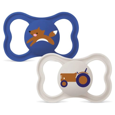 MAM Supreme 6+ szilikon nyugtató cumi 2db - róka/traktor  