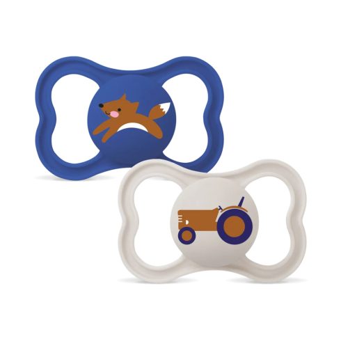 MAM Supreme 6+ szilikon nyugtató cumi 2db - róka/traktor  