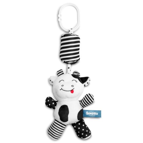 Sensillo plüss csörgő babakocsira fekete/fehér boci
