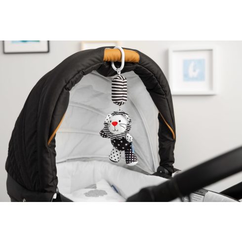 Sensillo plüss csörgő babakocsira fekete/fehér oroszlán