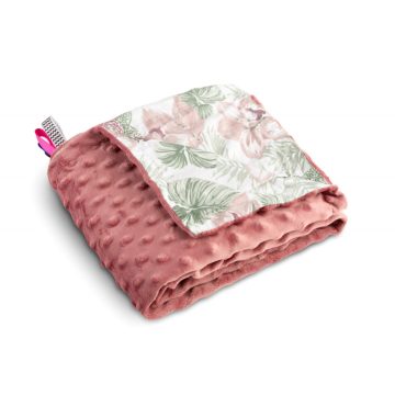   Sensillo kétoldalas babapléd 75x100cm - rózsaszín botanic