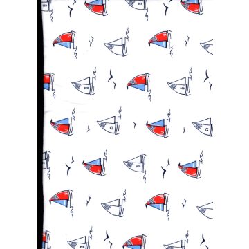 Vaganza mintás pamut babatakaró 70x90 cm - Hajók 