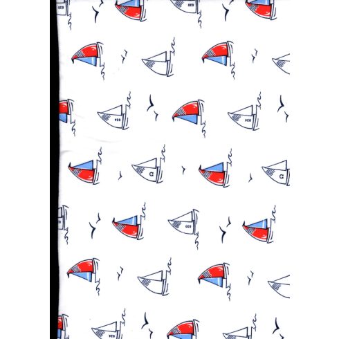 Vaganza mintás pamut babatakaró 70x90 cm - Hajók 